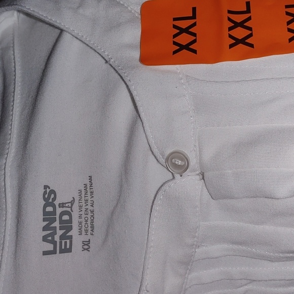 NWOT Lands' End Women's Short Sleeve Pintuck Blouse White - Picture 4 of 4
